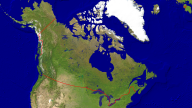 Canada Satellite + Borders 1920x1080